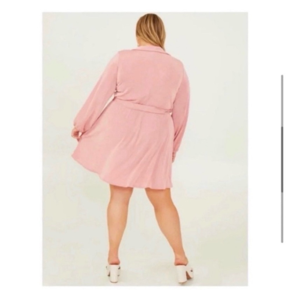 ARULA Altar’d State Dusty Rose Faux Wrap Dress - Picture 6 of 10